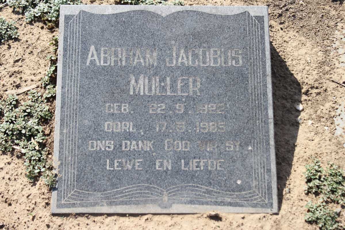 MULLER Abrham Jacobus 1922-1985