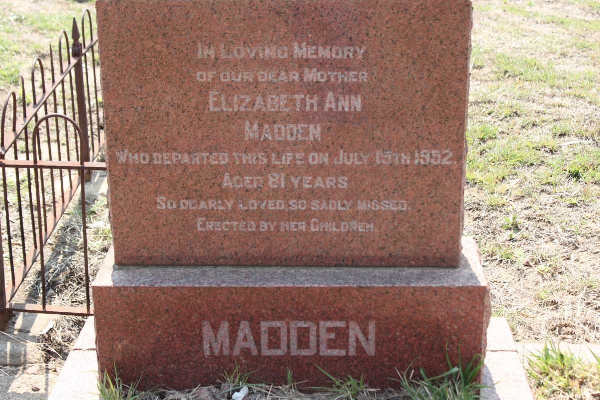 MADDEN Elizabeth Ann -1952
