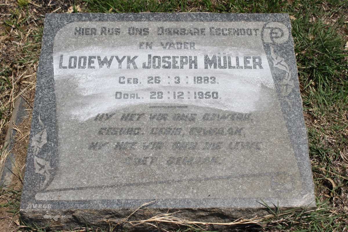 MULLER Lodewyk Joseph 1883-1950