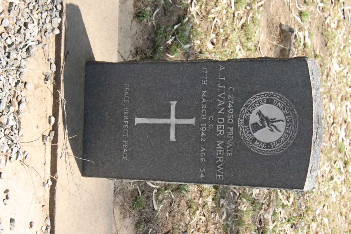 MERWE A.J.J., van der -1942