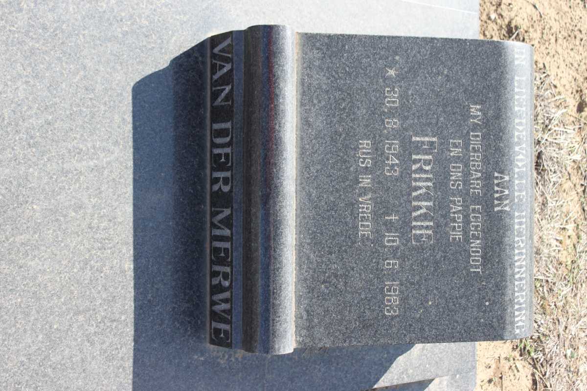 MERWE Frikkie, van der 1943-1983