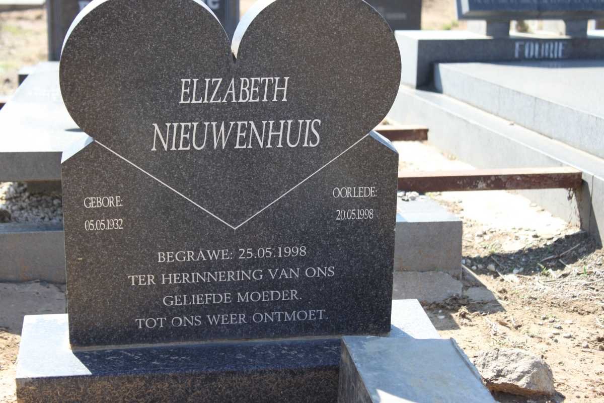 NIEUWENHUIS Elizabeth 1932-1998