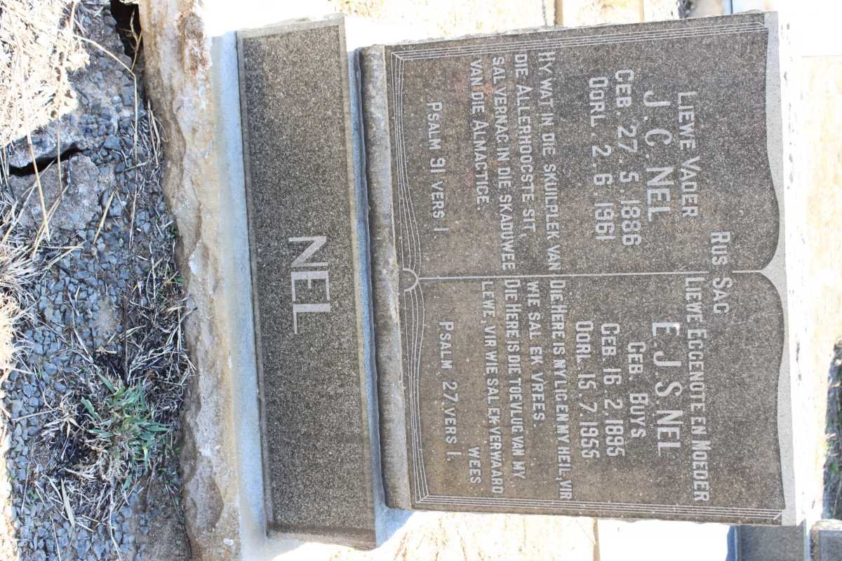 NEL J.C. 1886-1961 &amp; E.J.S. BUYS 1895-1955