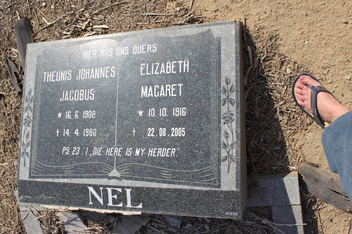 NEL Theunis Johannes Jacobus 1908-1980 &amp; Elizabeth Magaret 1916-2005