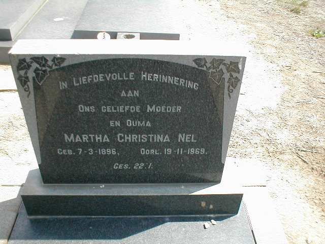 NEL  Martha Christina 1896-1969