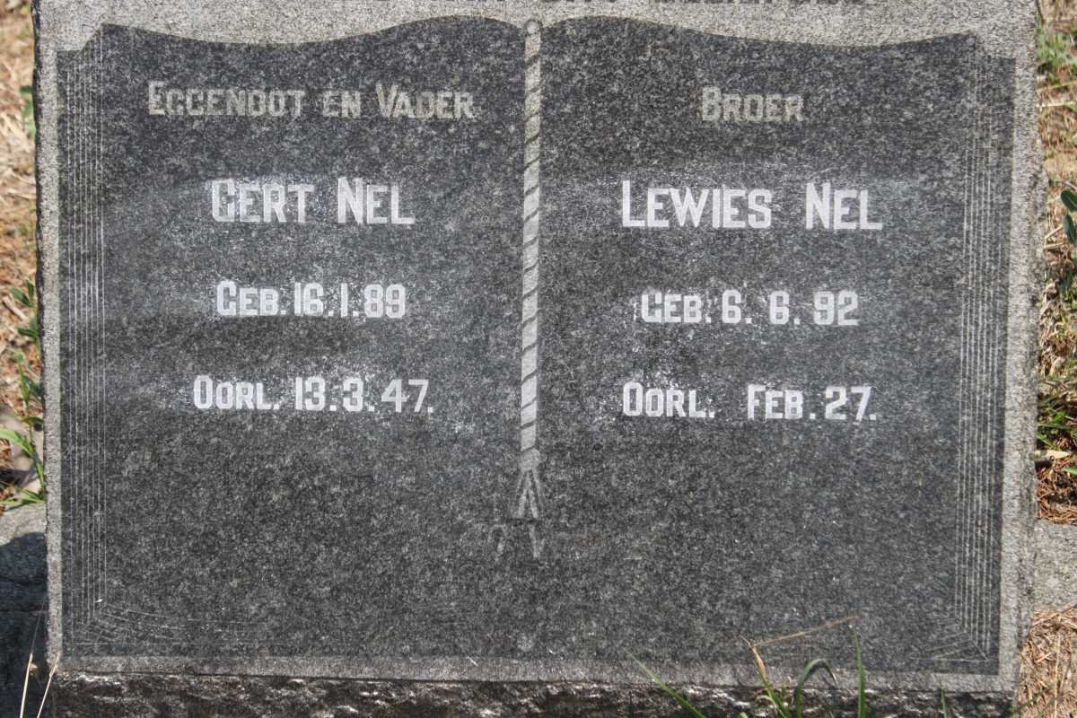 NEL Gert 1889-1947 :: NEL Lewies 1892-1927