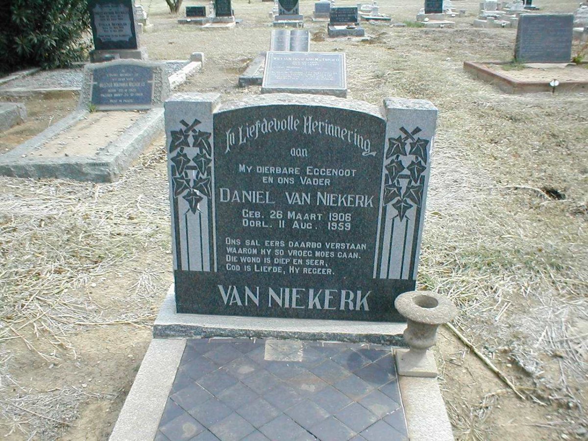 NIEKERK Daniel, van 1906-1959