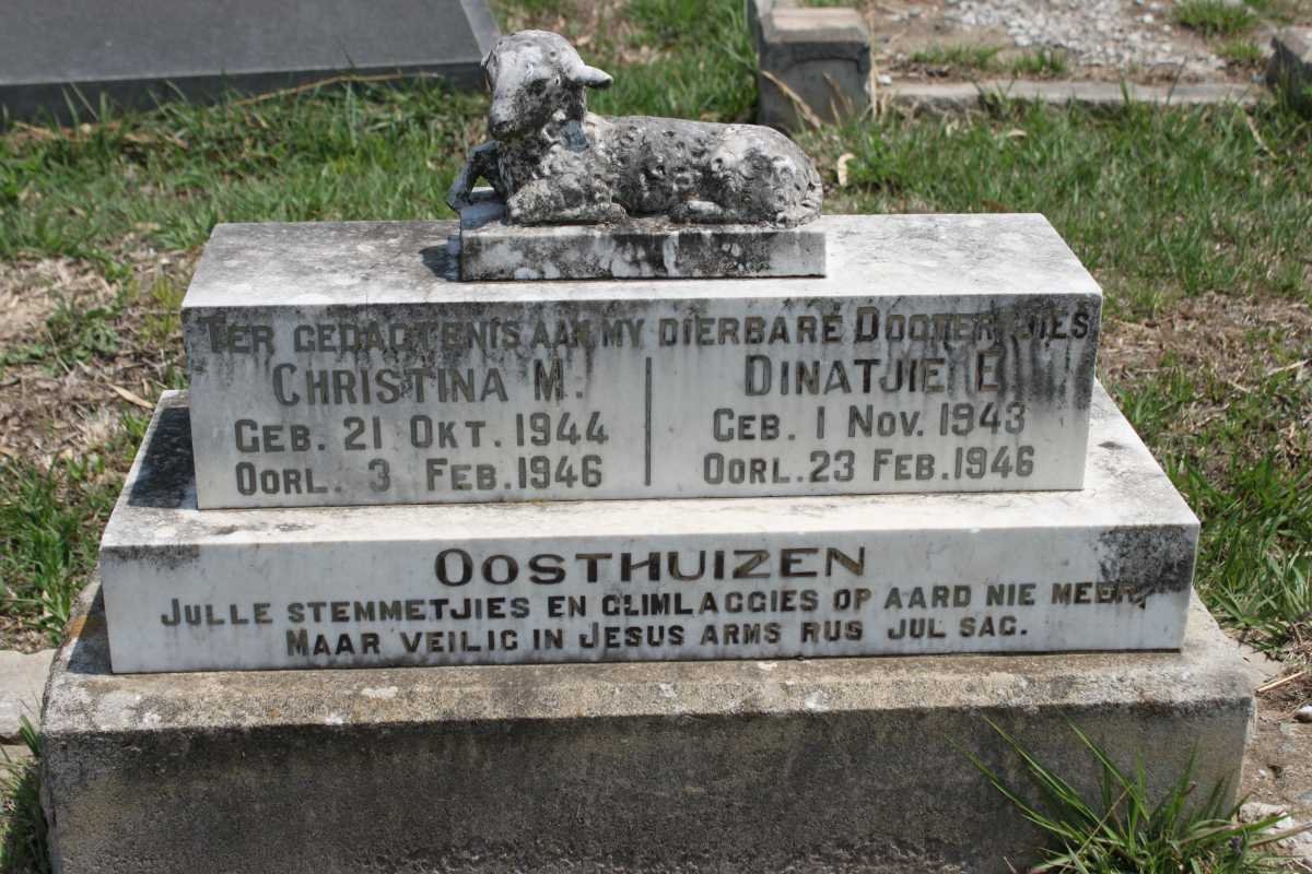 OOSTHUIZEN Christina M. 1944-1946 :: OOSTHUIZEN Dinatjie E. 1943-1946