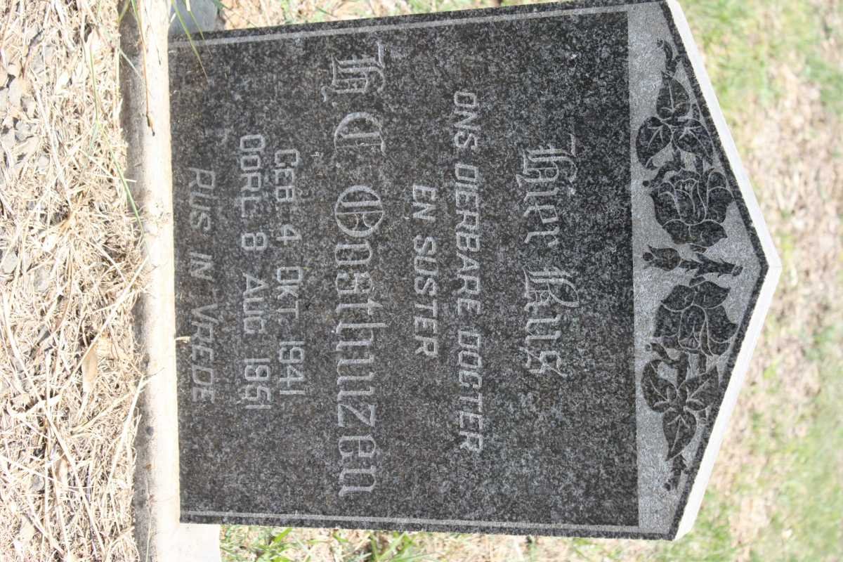 OOSTHUIZEN H.C. 1941-1951