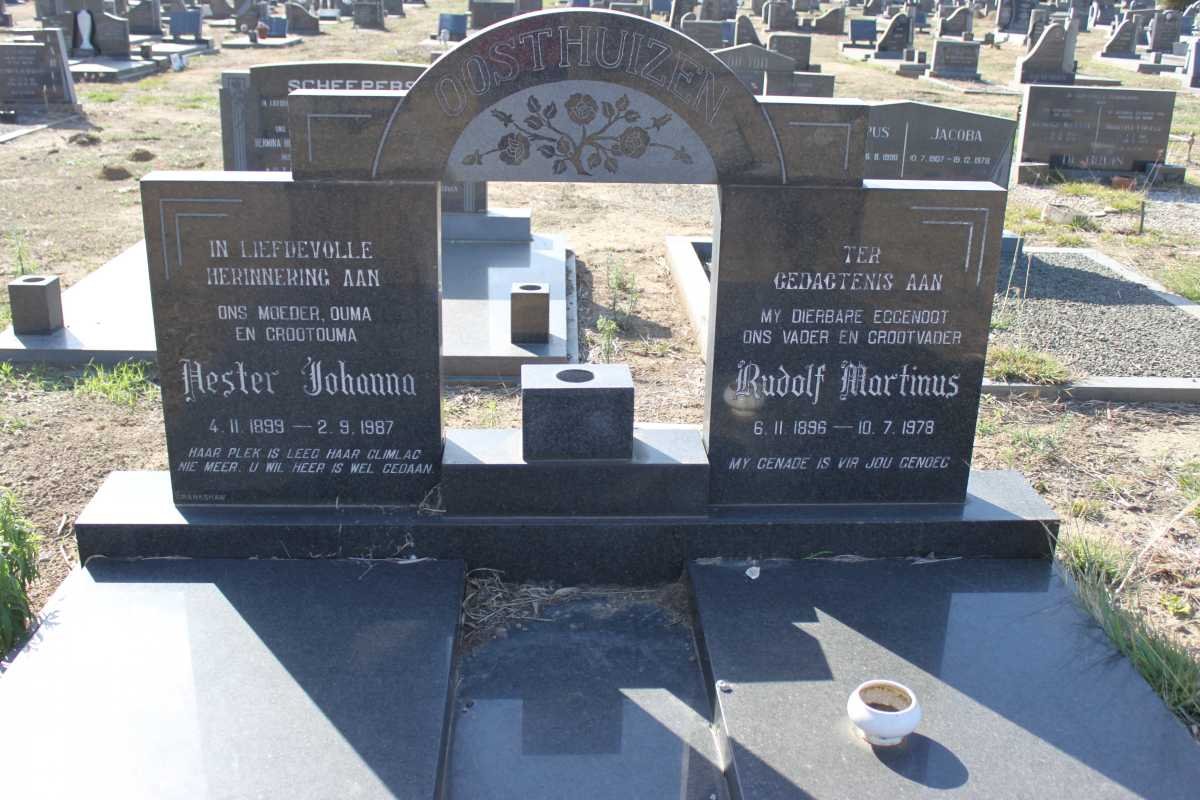 OOSTHUIZEN Rudolf Martinus 1896-1978 &amp; Hester Johanna 1899-1987