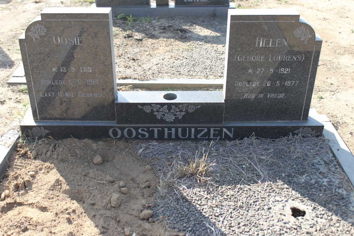 OOSTHUIZEN Oosie 1919-1981 &amp; Helen LOURENS 1921-1977