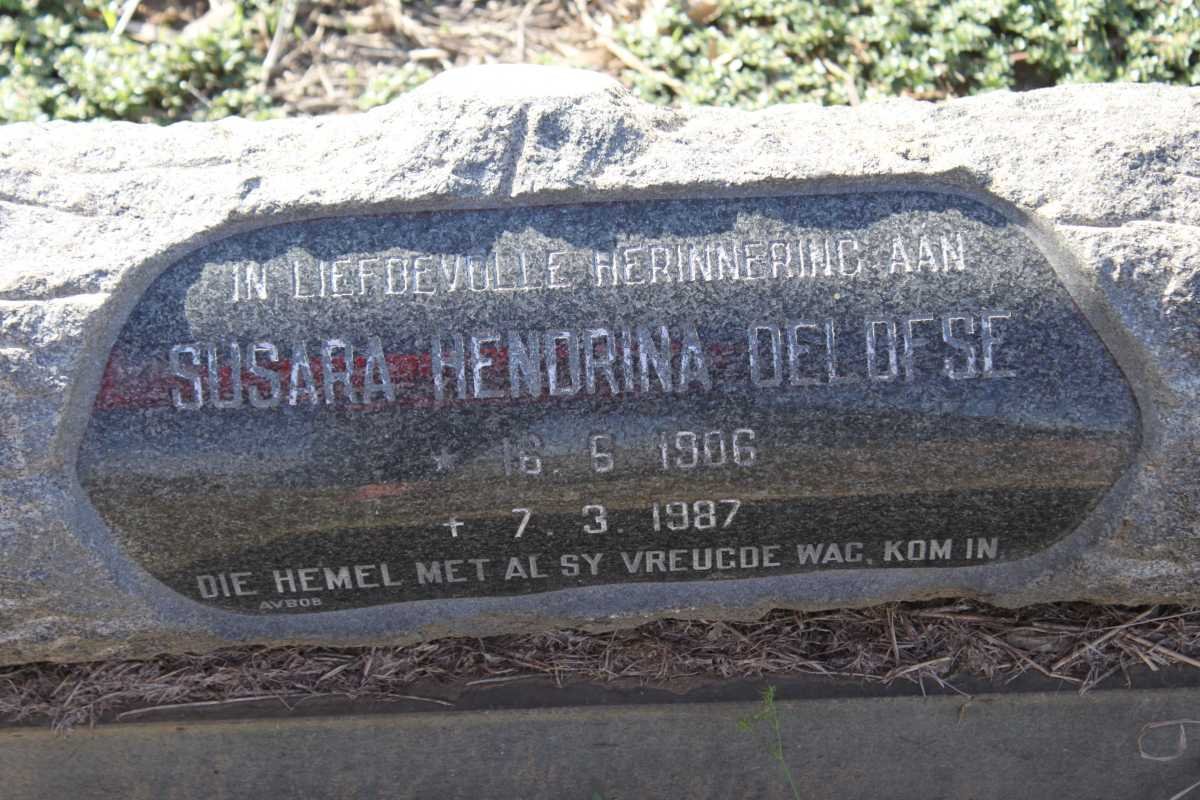 OELOFSE Susara Hendrina 1906-1987