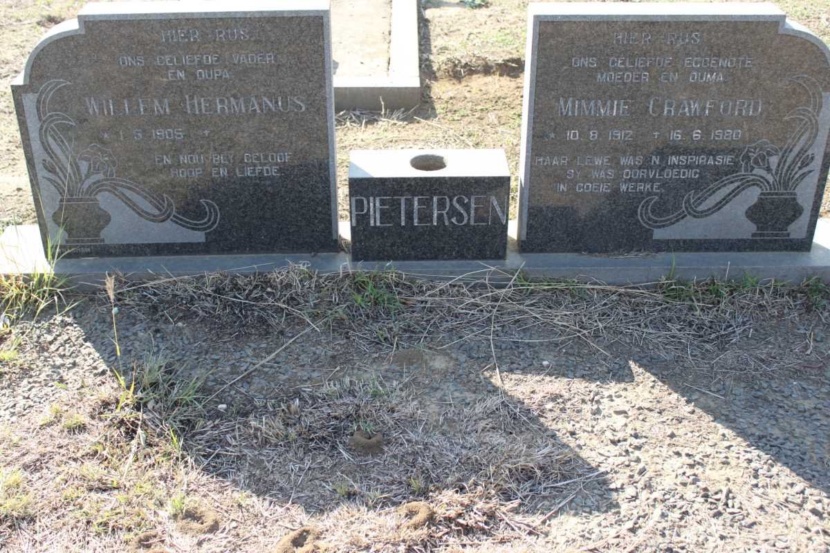 PIETERSEN Willem Hermanus 1905- &amp; Mimmie Crawford 1912-1980