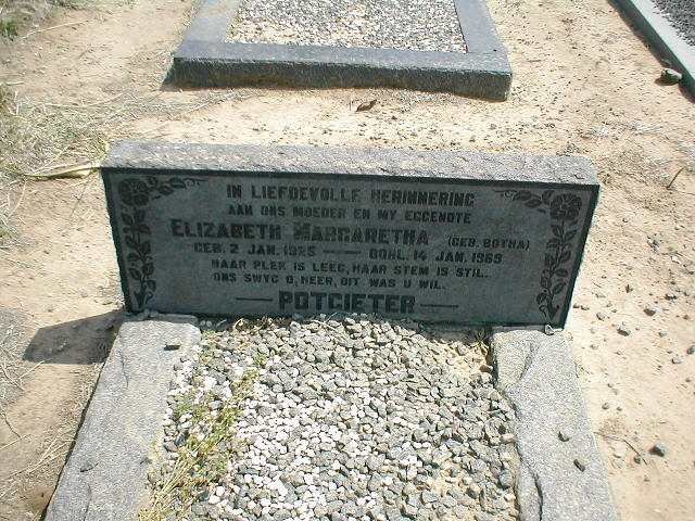 POTGIETER Elizabeth Margaretha geb. BOTHA 1925-1965