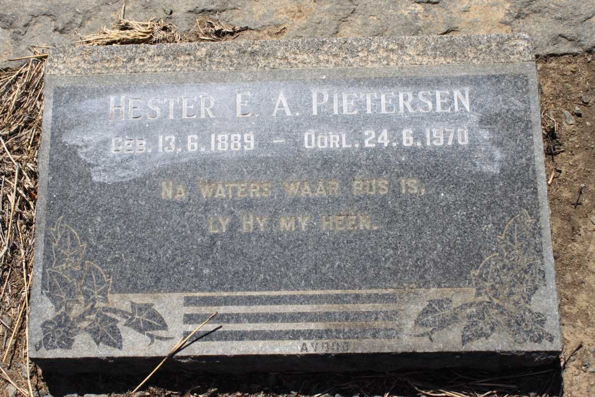 PIETERSEN Hester E.A. 1889-1970