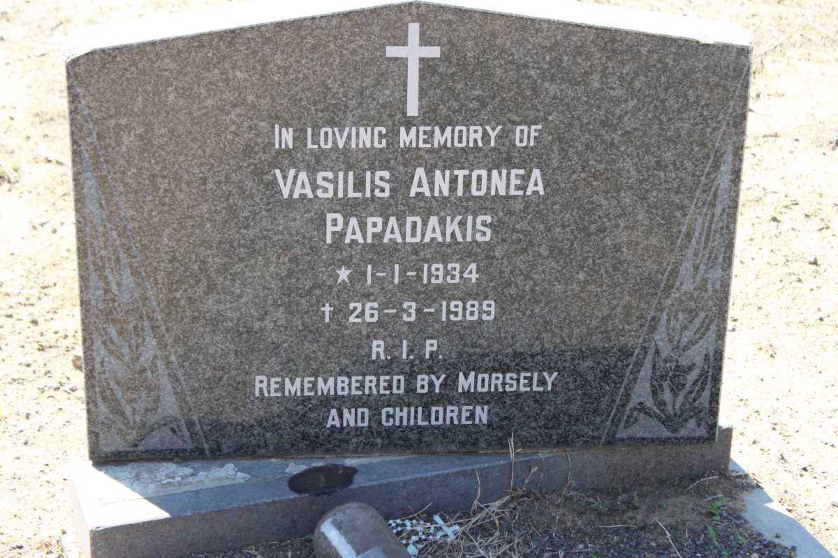 PAPADAKIS Vasilis Antonea 1934-1989