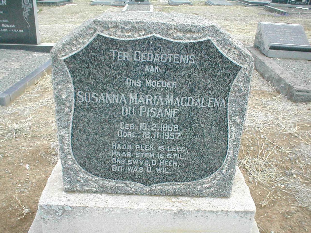 PISANE Susanna Maria Magdalena, du 1868-1957