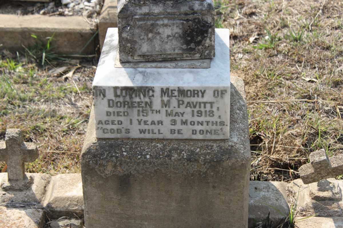 PAVITT Doreen  M. 1917-1918