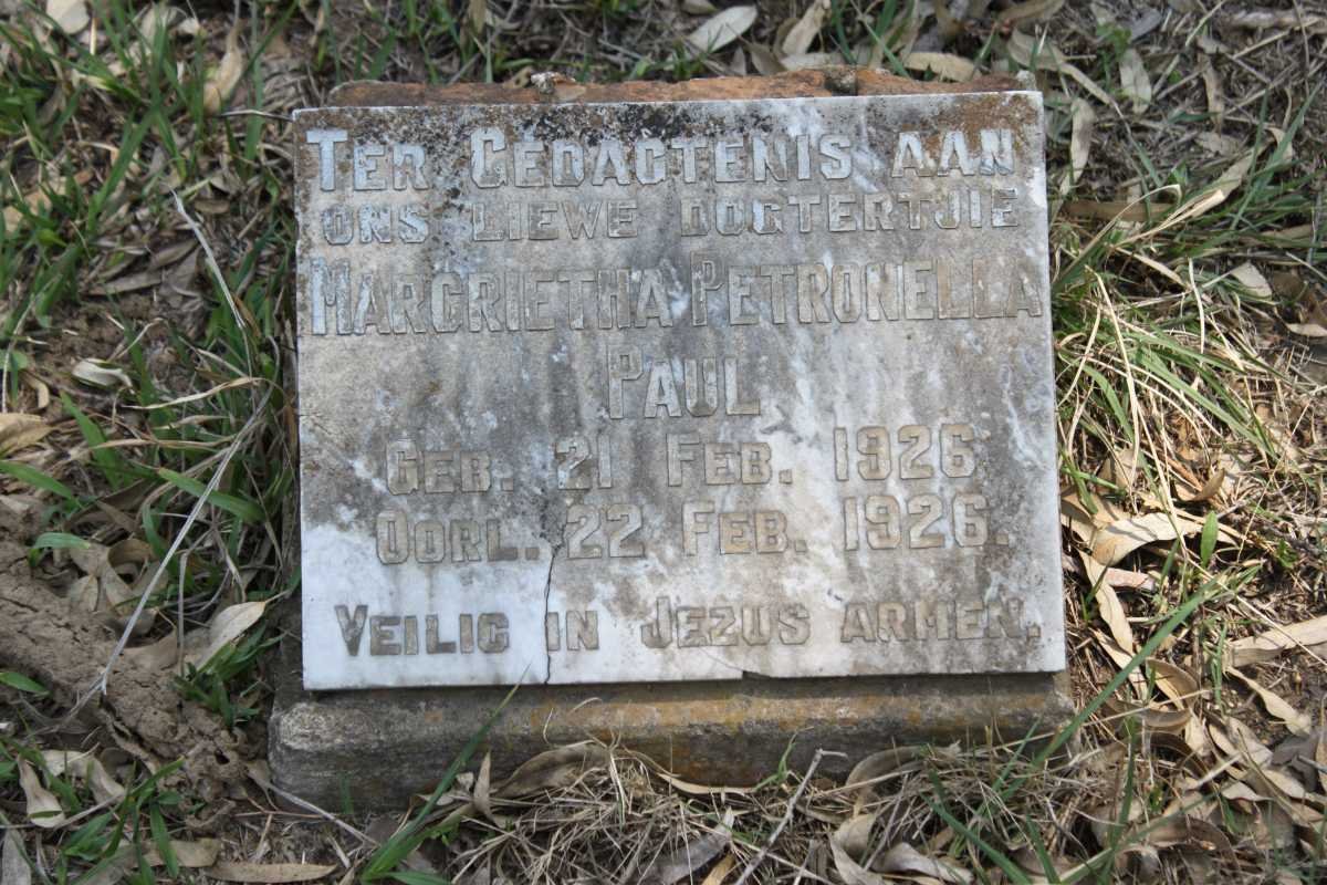 PAUL Margrietha Petronella 1926-1926