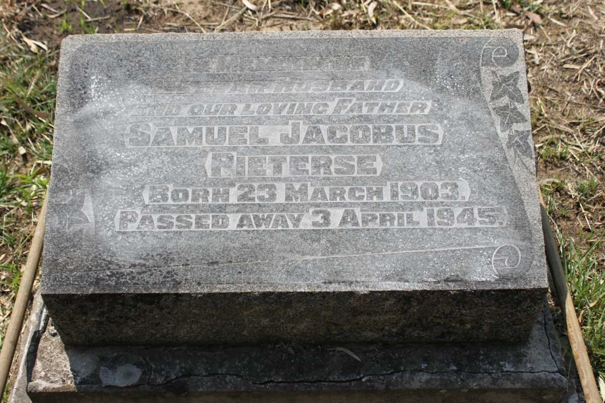 PIETERSE Samuel Jacobus 1903-1945