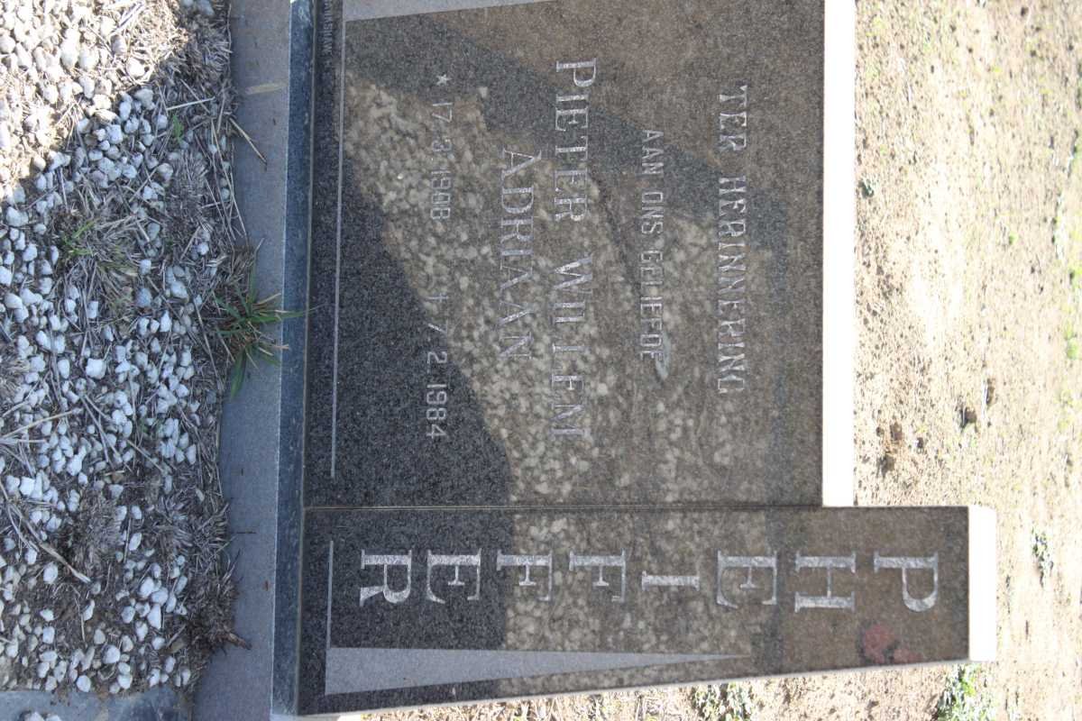PHEIFFER Pieter Willem Adriaan 1908-1984
