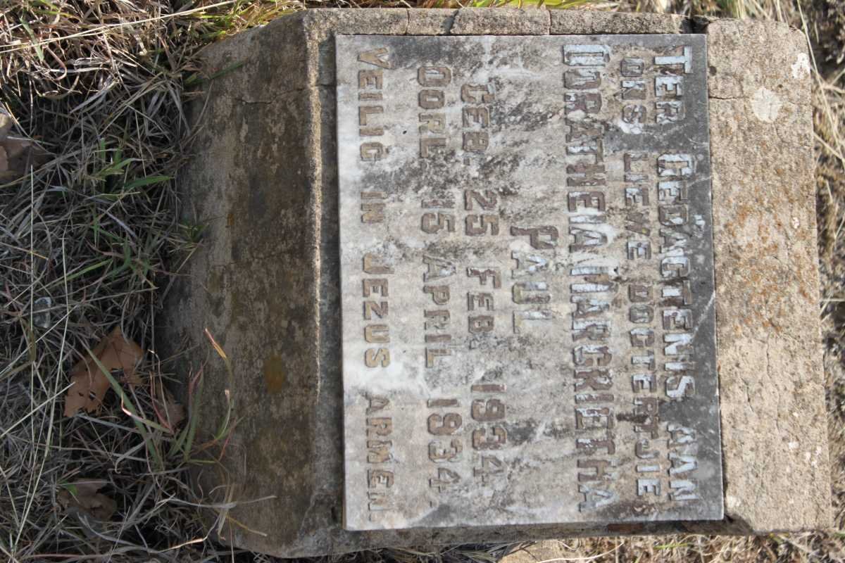 PAUL Doratheia Margrietha 1934-1934