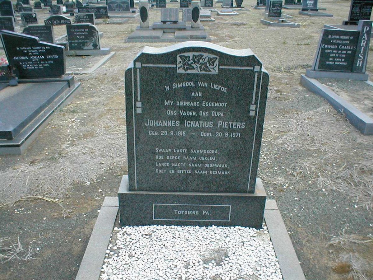 PIETERS Johannes Ignatius 1915-1971