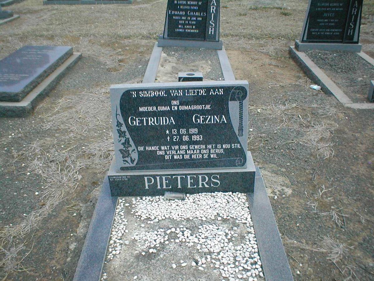 PIETERS Getruida Gezina 1919-1993