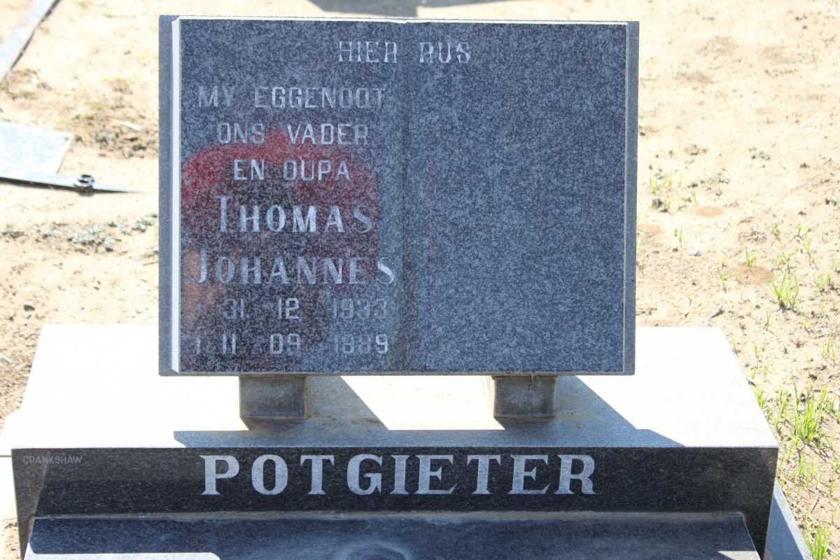 POTGIETER Thomas Johannes 1933-1989