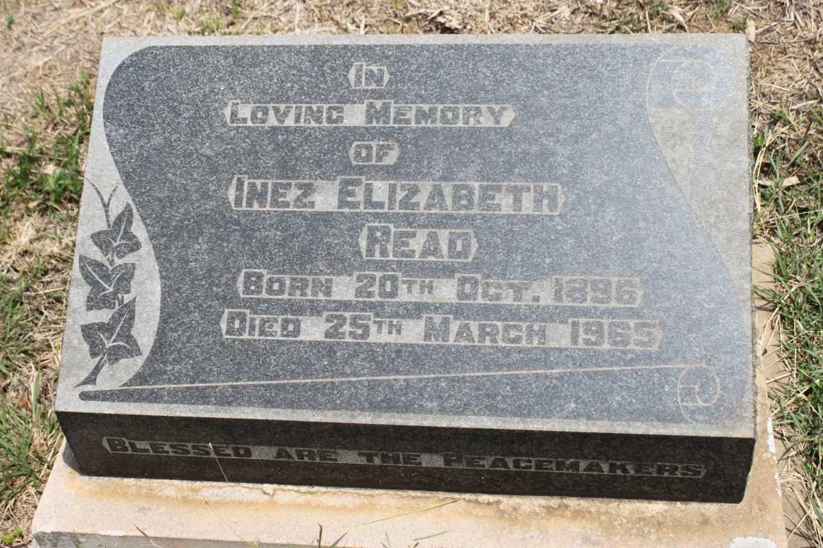 READ Inez Elizabeth 1896-1965