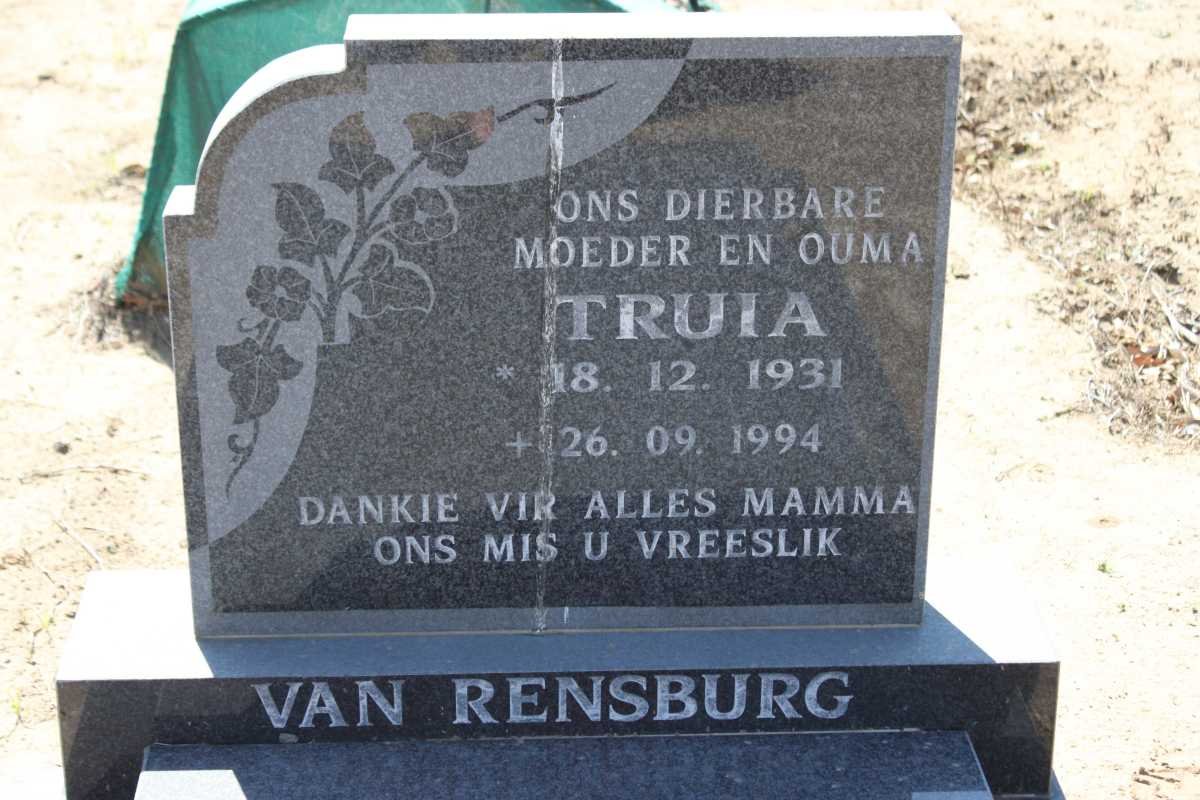 RENSBURG Truia, van 1931-1994