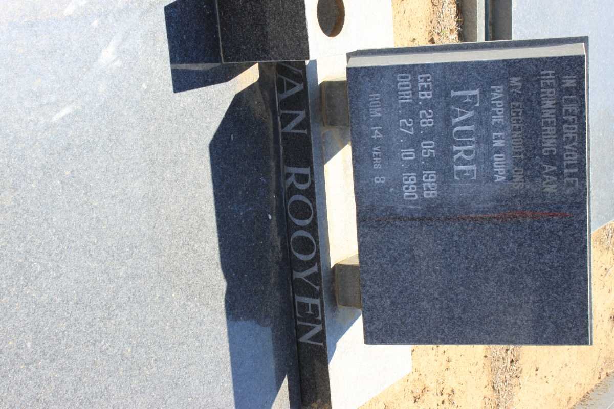 ROOYEN Faure, van 1928-1990