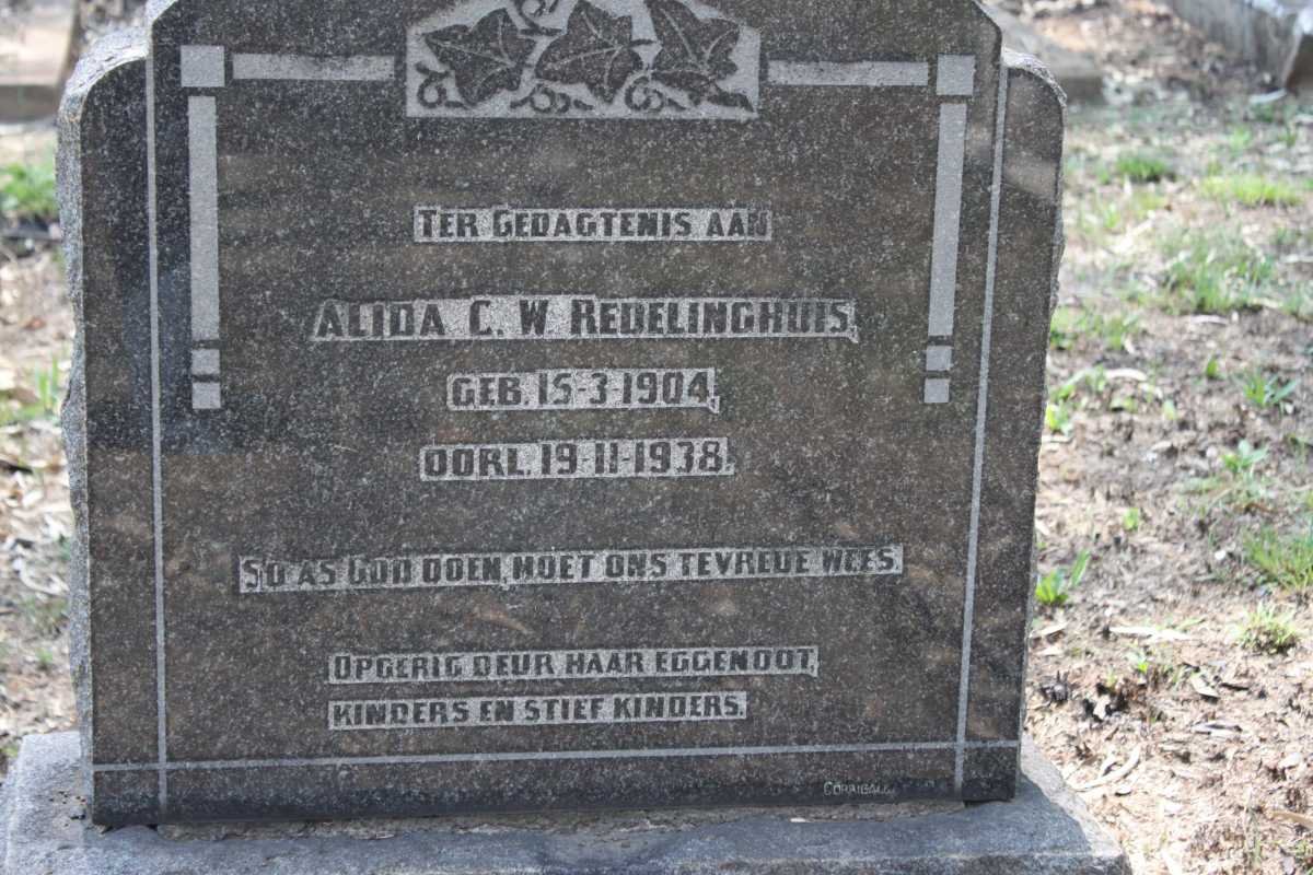 REDELINGHUIS Alida C.W. 1904-1938