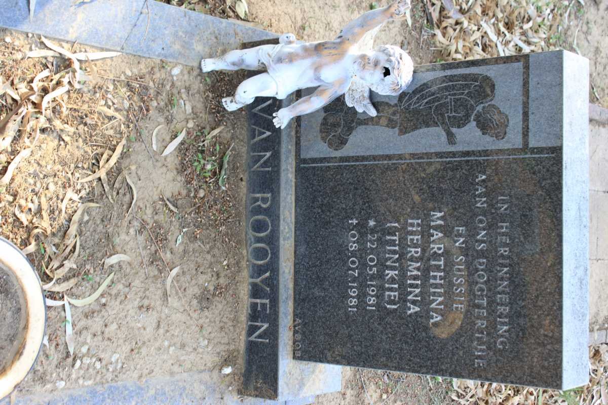 ROOYEN Marthina Hermina, van 1981-1981
