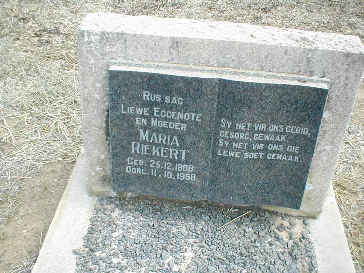 RIEKERT Maria 1888-1958