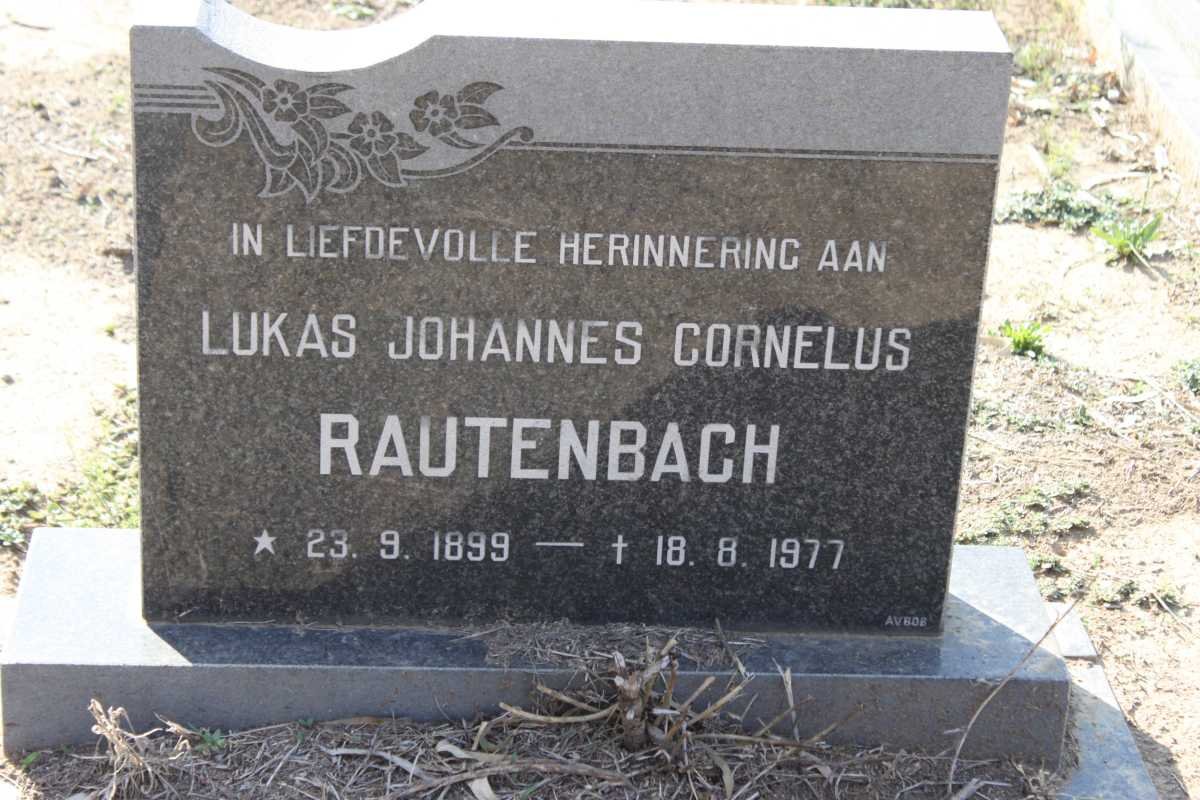 RAUTENBACH Lukas Johannes Cornelus 1899-1977