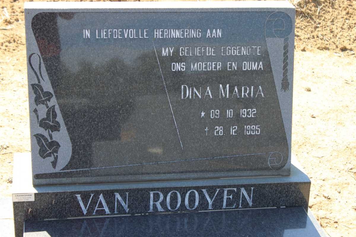ROOYEN Dina Maria, van 1932-1995
