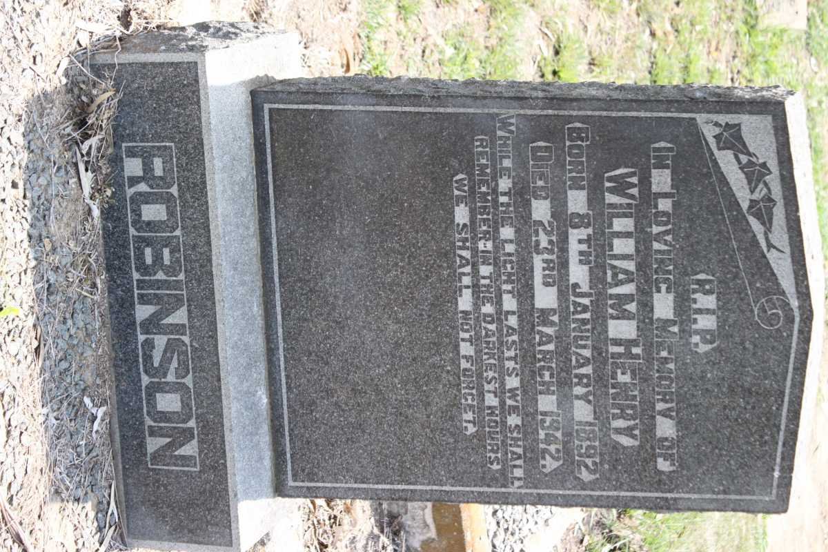 ROBINSON William Henry 1892-1942