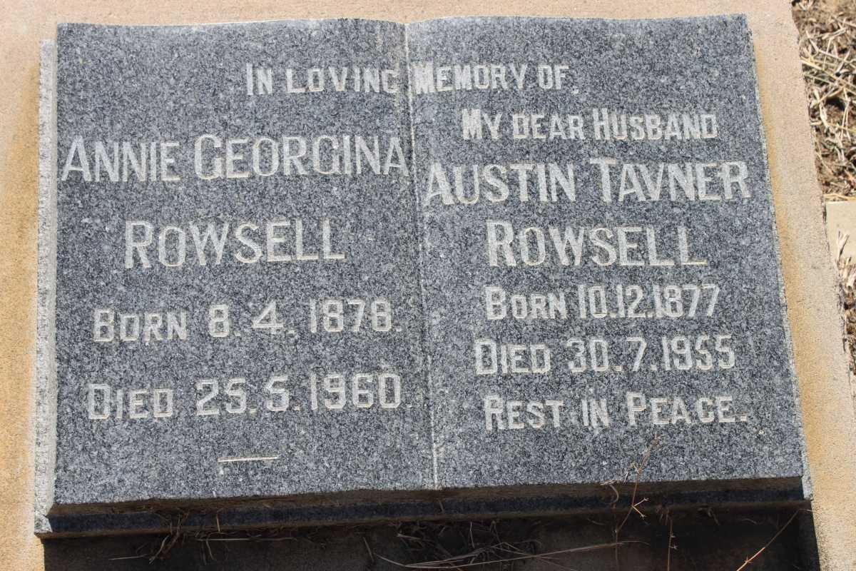 ROSWELL Austin Tavner 1877-1955 &amp; Annie Georgina 1878-1960