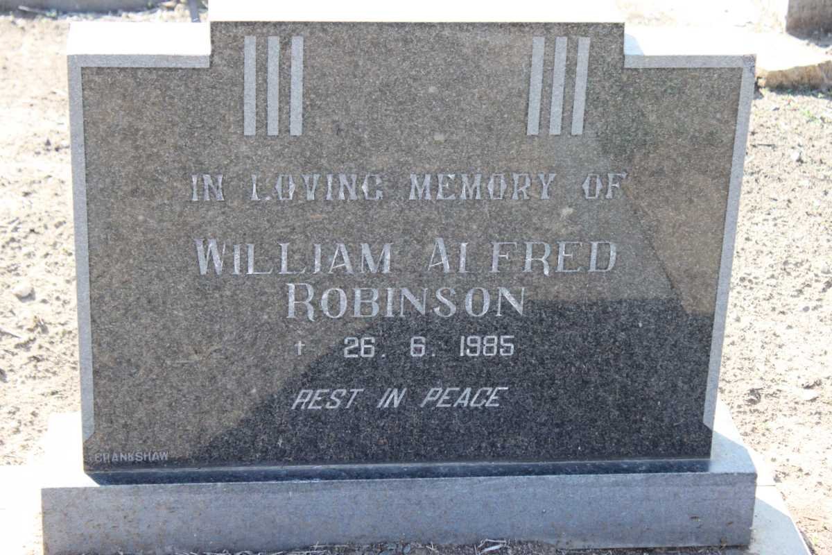 ROBINSON William Alfred -1985
