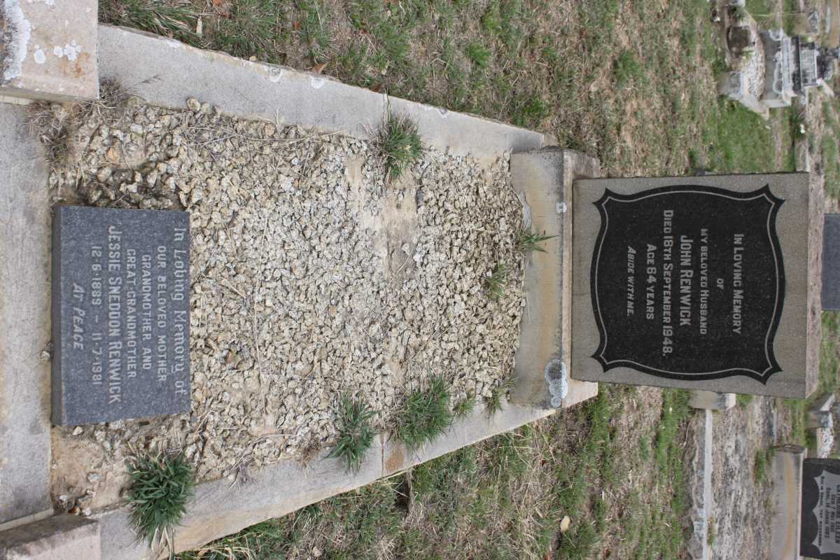 RENWICK John -1948 &amp; Jessie Sneddon 1889-1981