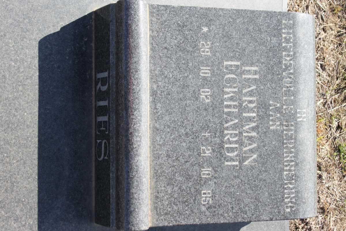 RIES Hartman Eckhardt 1902-1985
