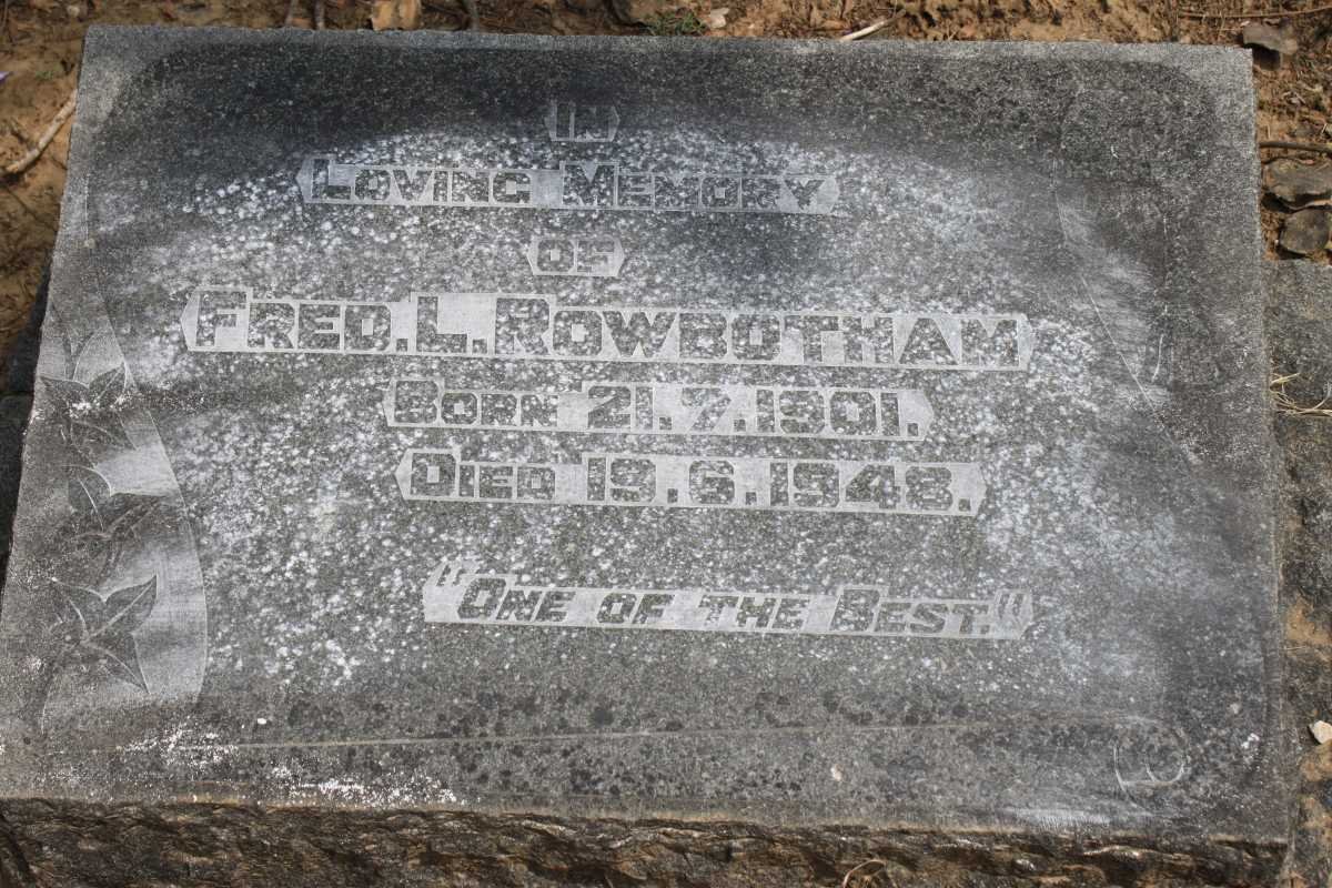 ROWBOTHAM Fred. L. 1901-1948