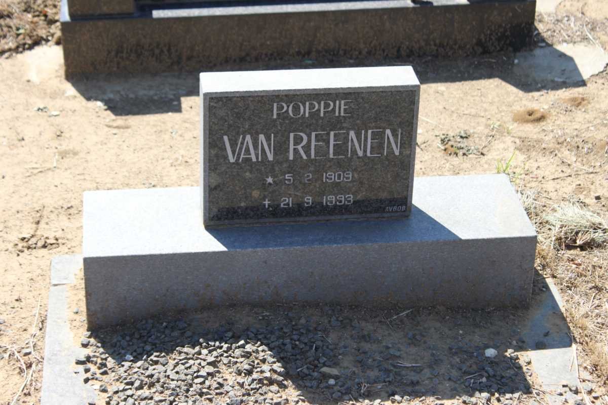 REENEN Poppie, van 1909-1993