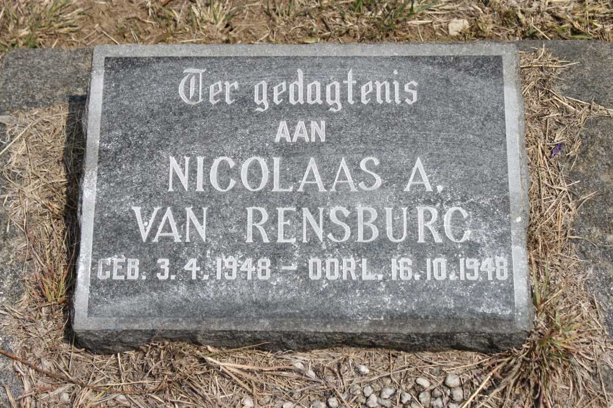 RENSBURG Nicolaas A., van 1948-1948