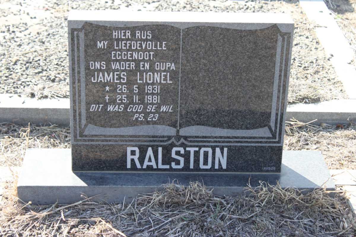 RALSTON James Lionel 1931-1981
