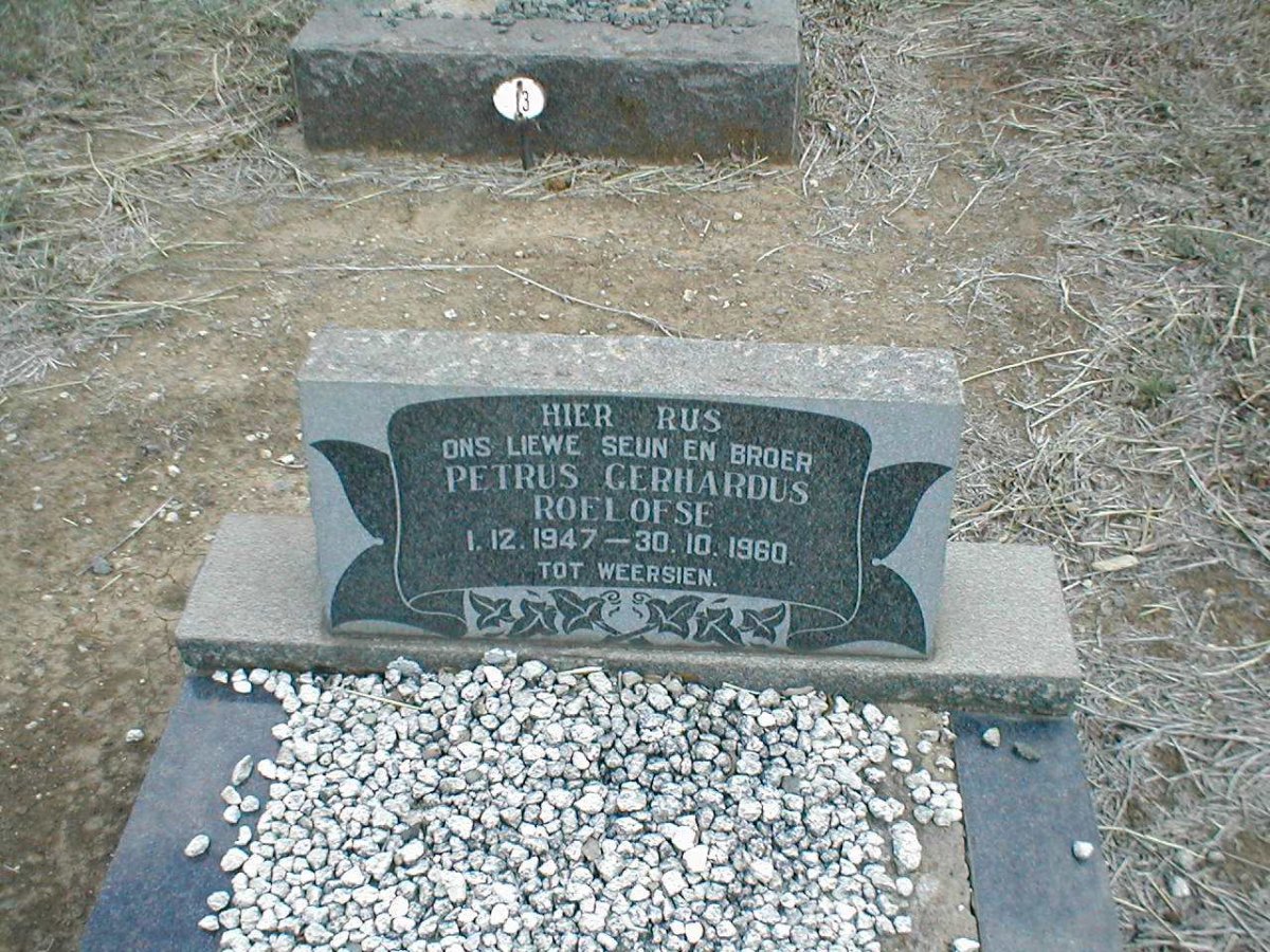 ROELOFSE Petrus Gerhardus 1947-1960