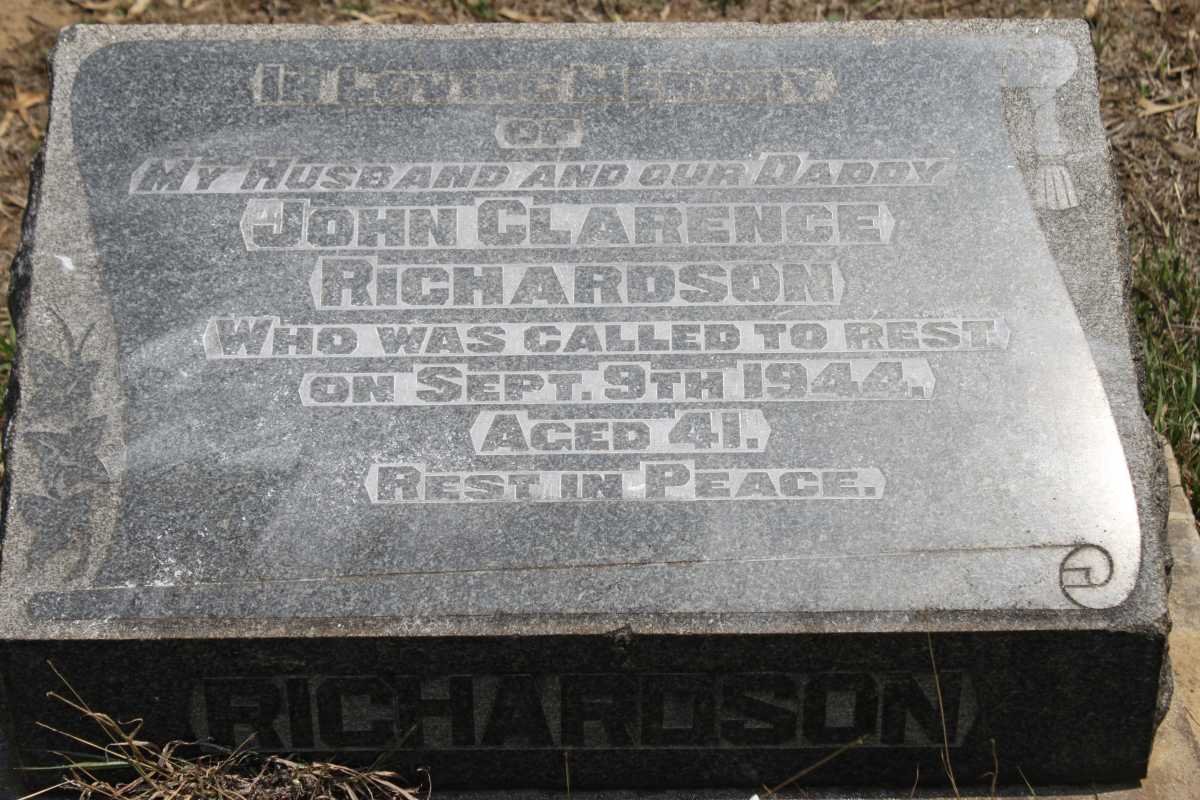 RICHARDSON John Clarence -1944