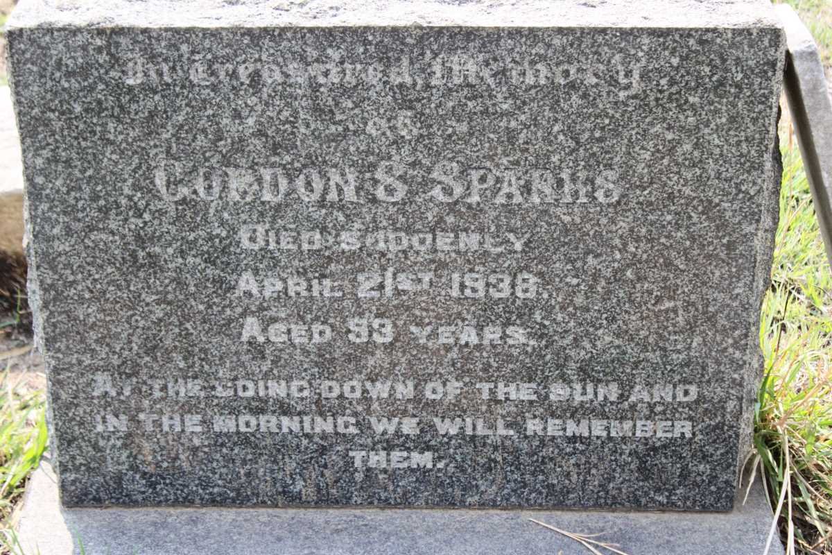 SPARKS Gordon S. -1938