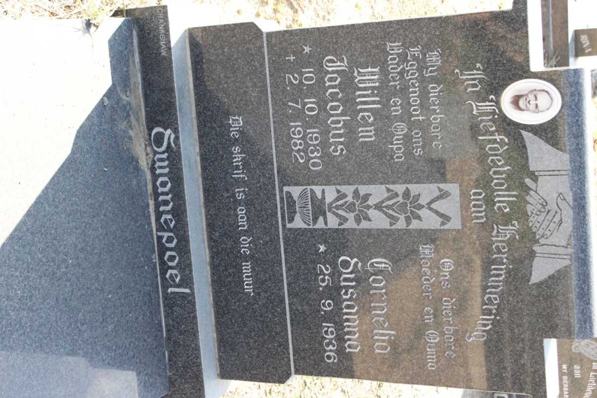 SWANEPOEL Willem Jacobus 1930-1982 &amp; Cornelia Susanna 1936-